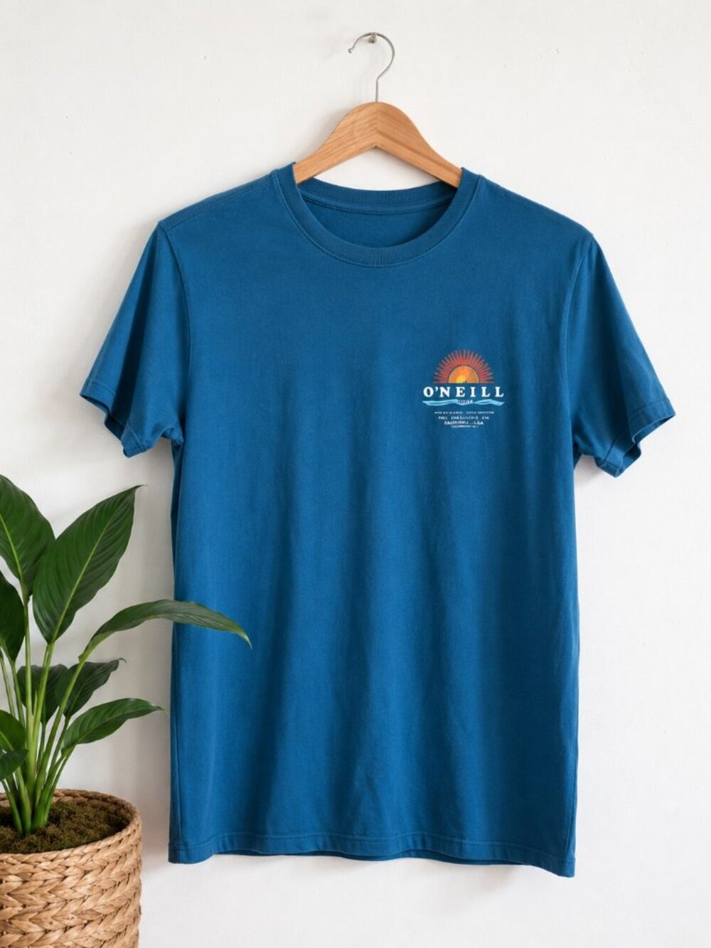 O'Neill Surf T Shirt Mens Large Blue Graphic Sunset Wave Short Sleeve Tee - Picture 4 of 8